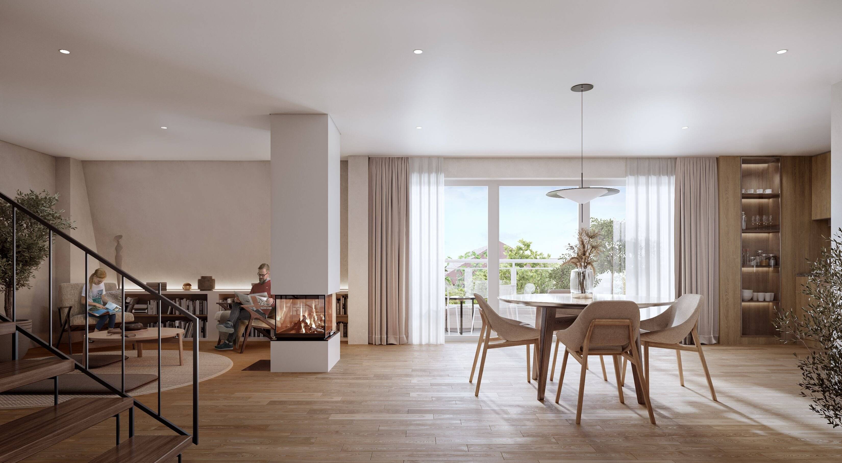 DG-Wohnung-Maisonette mit Kamin in der Südvorstadt – 4 Zimmer, 126m², KfW 40, Erstbezug – Leipzig – Vorschaubild 4