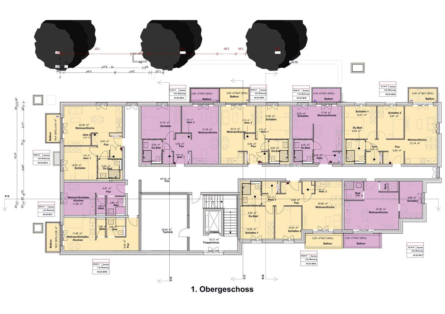 Sonnige Penthousewohnung mit großer Dachterrasse im KFW 40 QNG Energiesparhaus – 54294 Trier – Vorschaubild 4