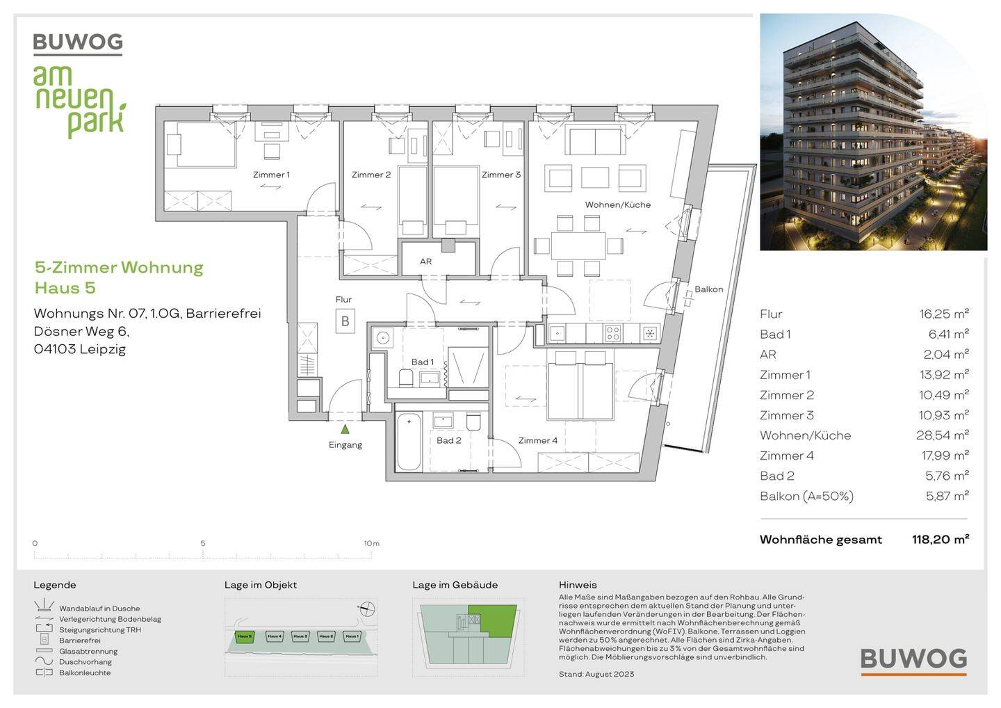 Für die ganze Familie! Attraktive 5-Zimmerwohnung mit großem Balkon nahe dem Zentrum Leipzigs – Leipzig – Vorschaubild 3