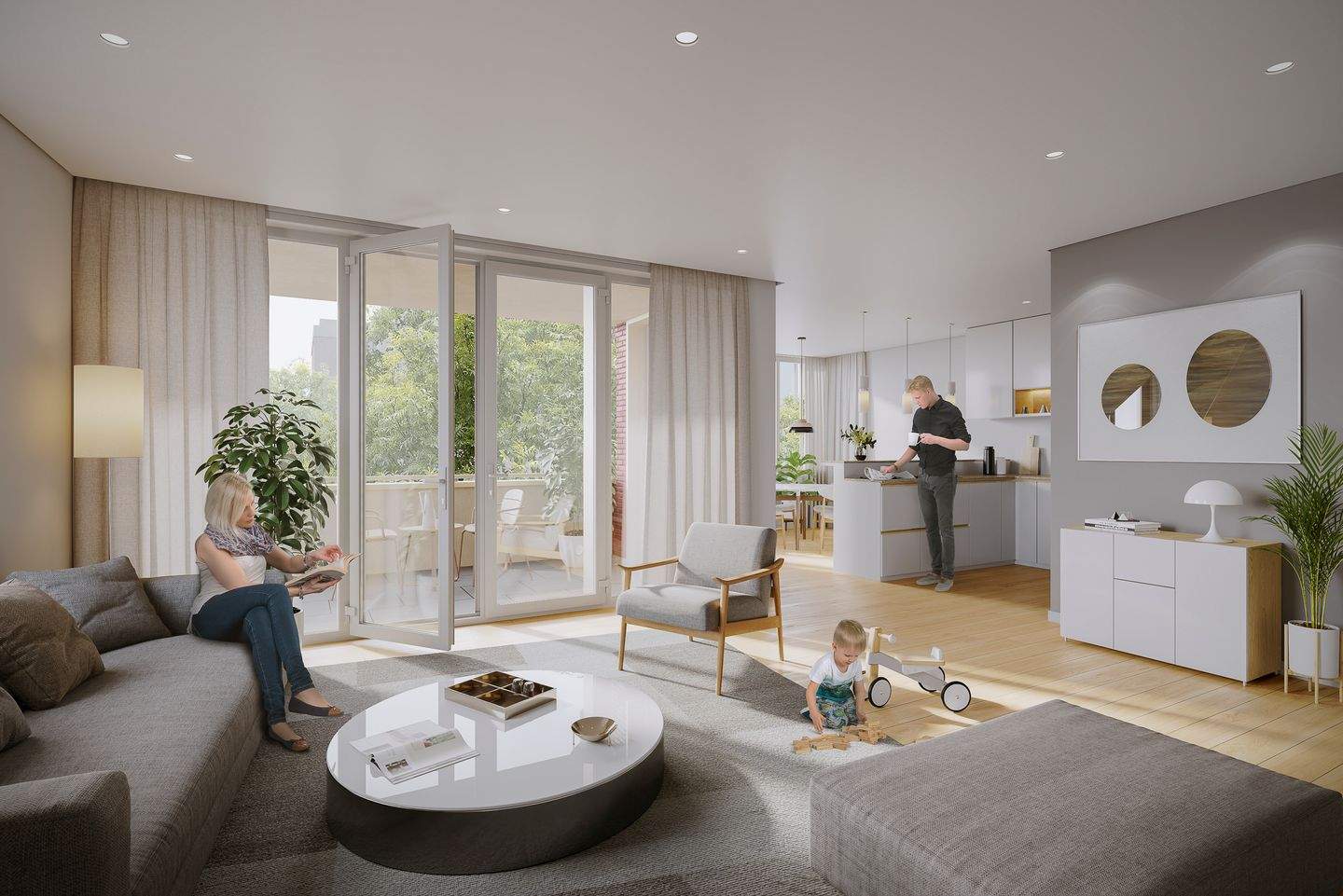 Exklusiver Neubau in Schleußig: modernes Studio/1-Raum-Wohnung mit HWR und Abstellraum – Leipzig – Vorschaubild 5