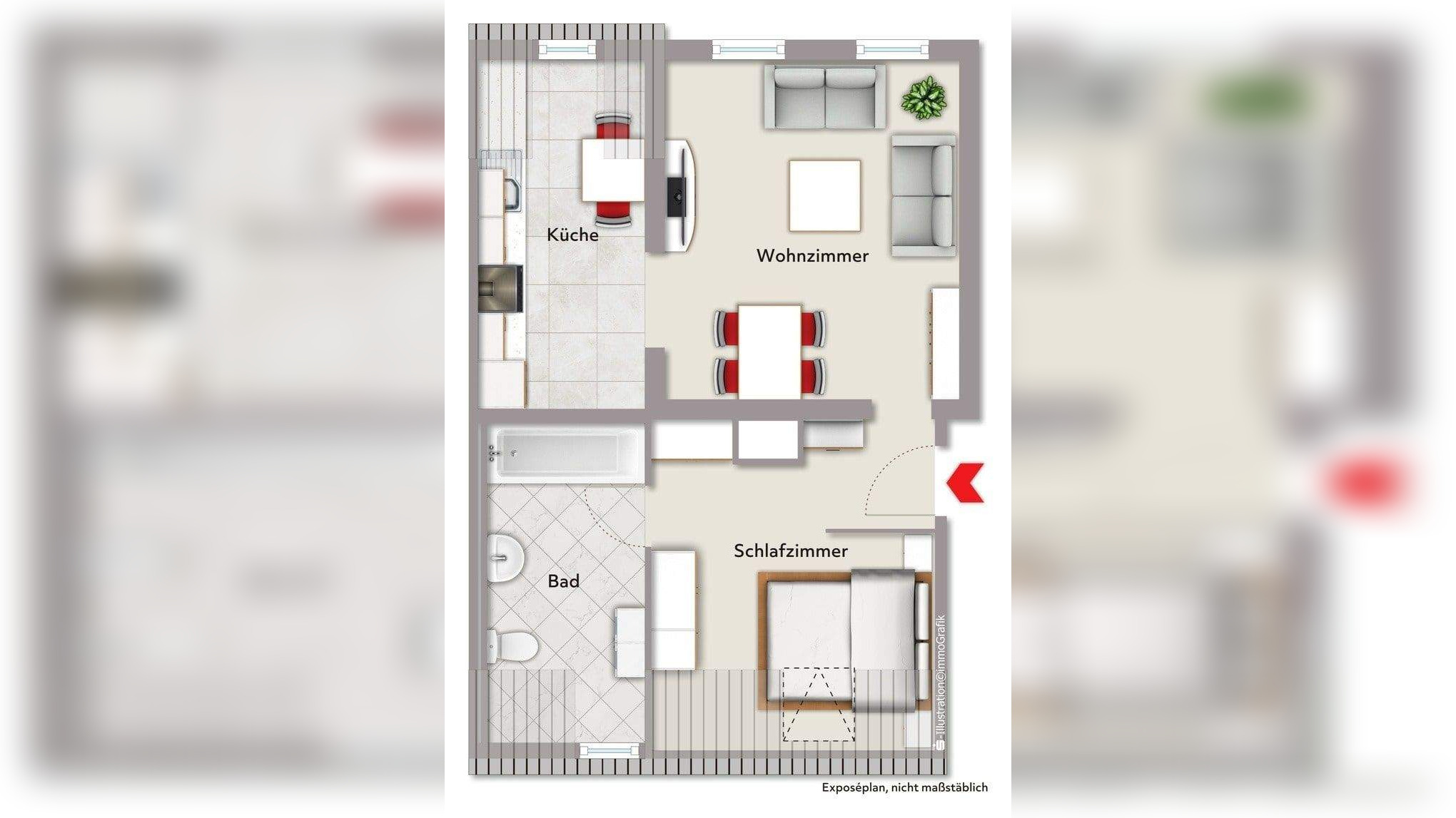 Gemütliche 2-Zimmer-Dachgeschosswohnung in Nürnberg-Eberhardshof – Nürnberg – Vorschaubild 7