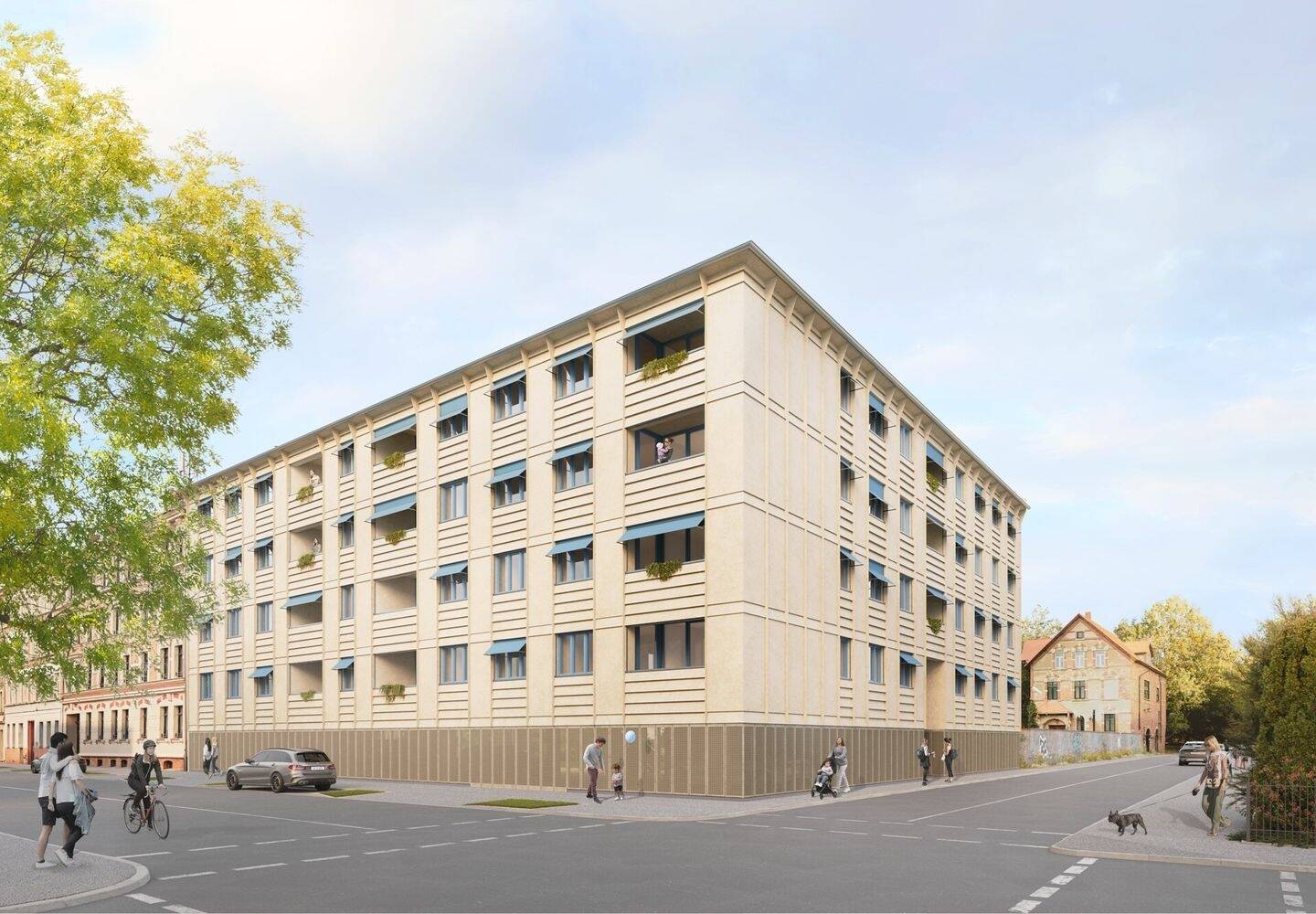 NEUBAU-Wohnung mit Balkon zum Garten * 4 Zimmer * KFW 40 und QNG – Leipzig – Vorschaubild 5