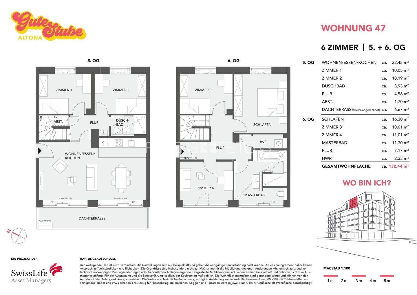 + Buntes Treiben auf zwei Ebenen: Ihre Maisonette-Wohnung mit eigener Dachterrasse! + – 22767 Hamburg – Vorschaubild 6