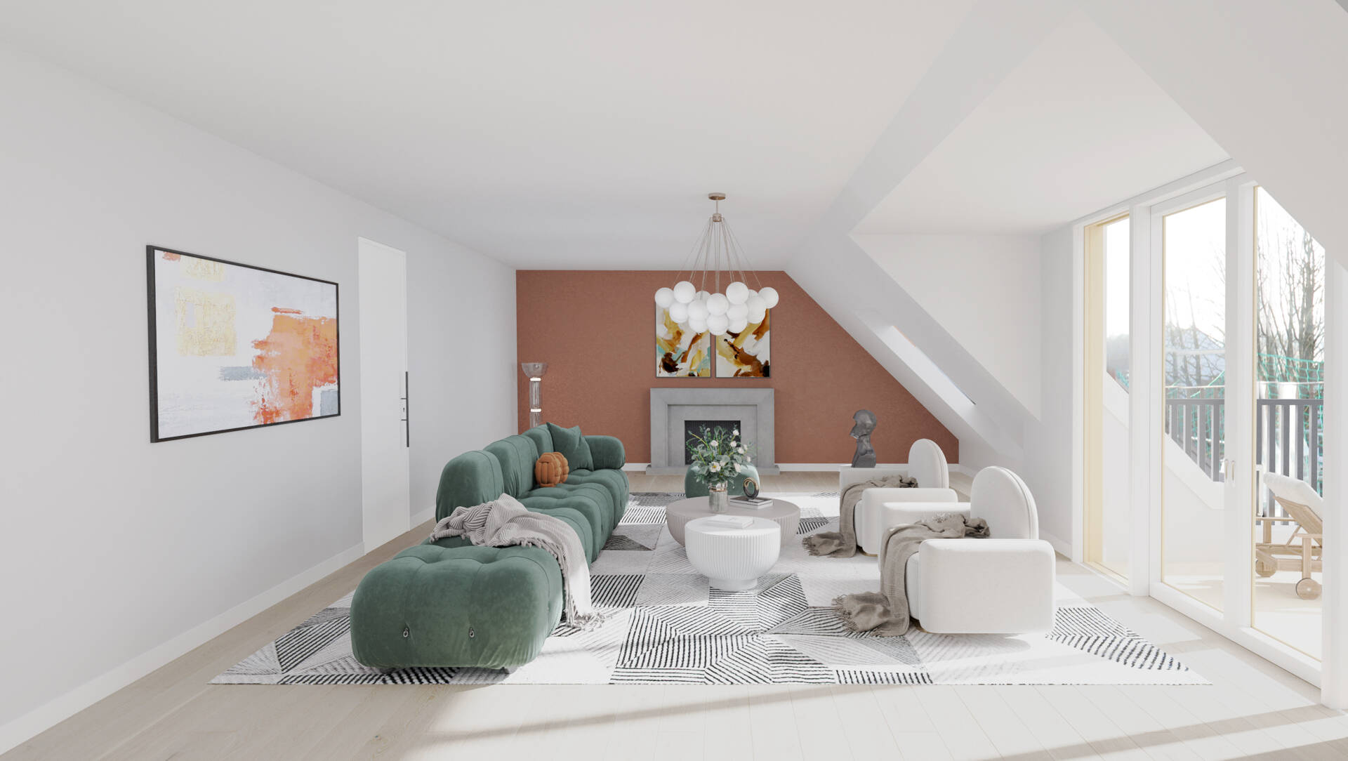 Luxuriöses Wohnen auf ca. 260 m² mit atemberaubender Dachterrasse und Rheinblick – 40474 Düsseldorf – Vorschaubild 4