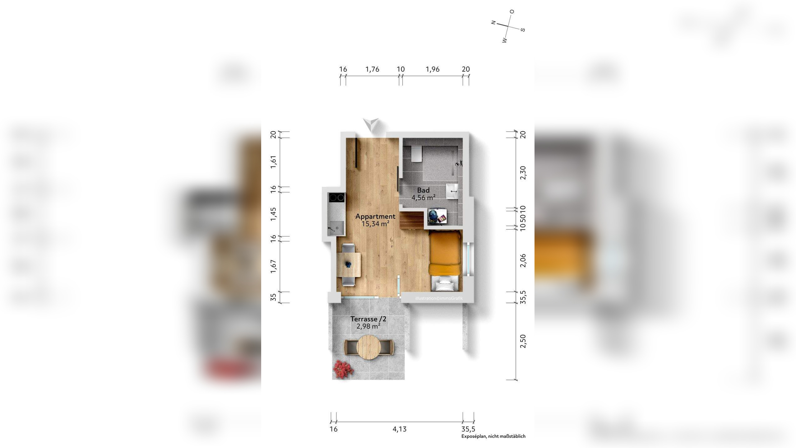 Neubau: Mikroapartments in KFW 55-Standard (A+) | Ap. 6 – 81247 München – Vorschaubild 5