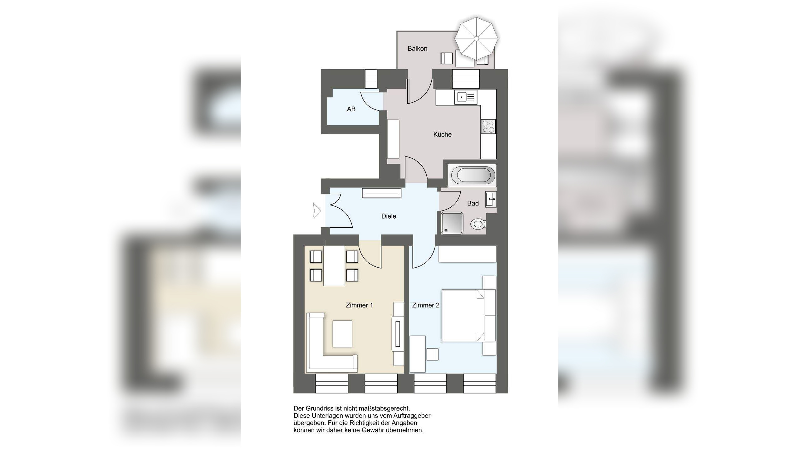 2-Zimmer Altbauwohnung mit Balkon in Gohlis – Leipzig – Vorschaubild 4