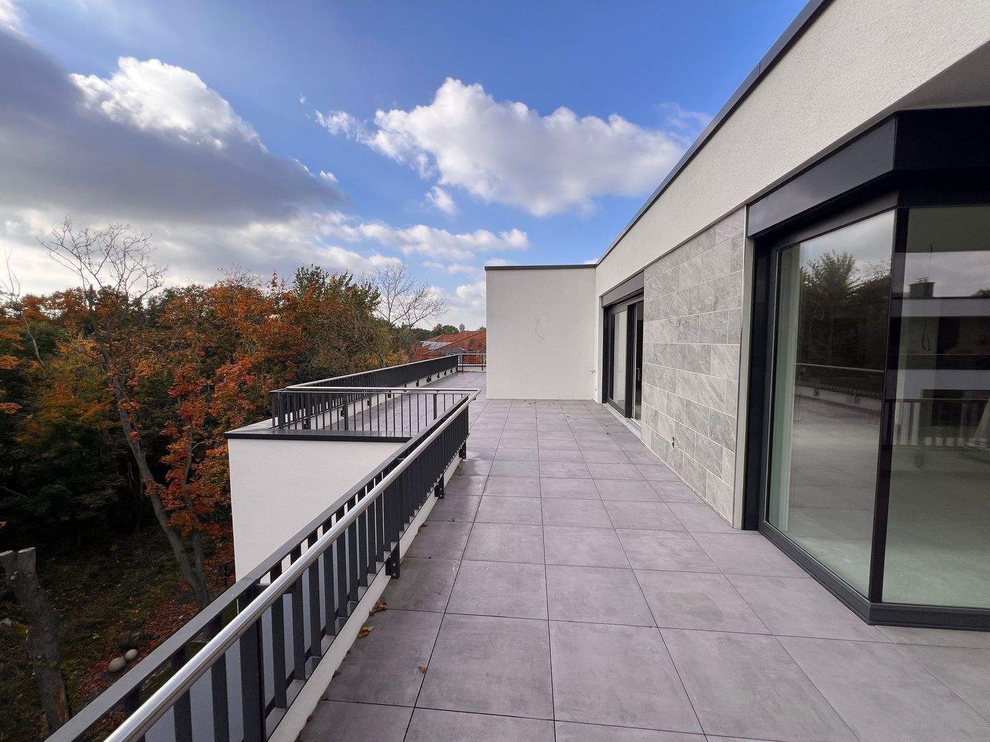 NEUBAU-PENTHOUSE mit XXL-DACHTERRASSE | Auenwaldblick & Stadionnähe | Kamin | 3 TG-Stellplätze – Leipzig – Vorschaubild 4