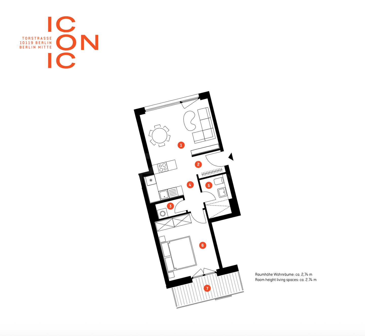 Neubau KfW-40: 2-Zimmer mit Balkon zum Innenhof in Berlin Mitte – 10115 Berlin – Vorschaubild 4