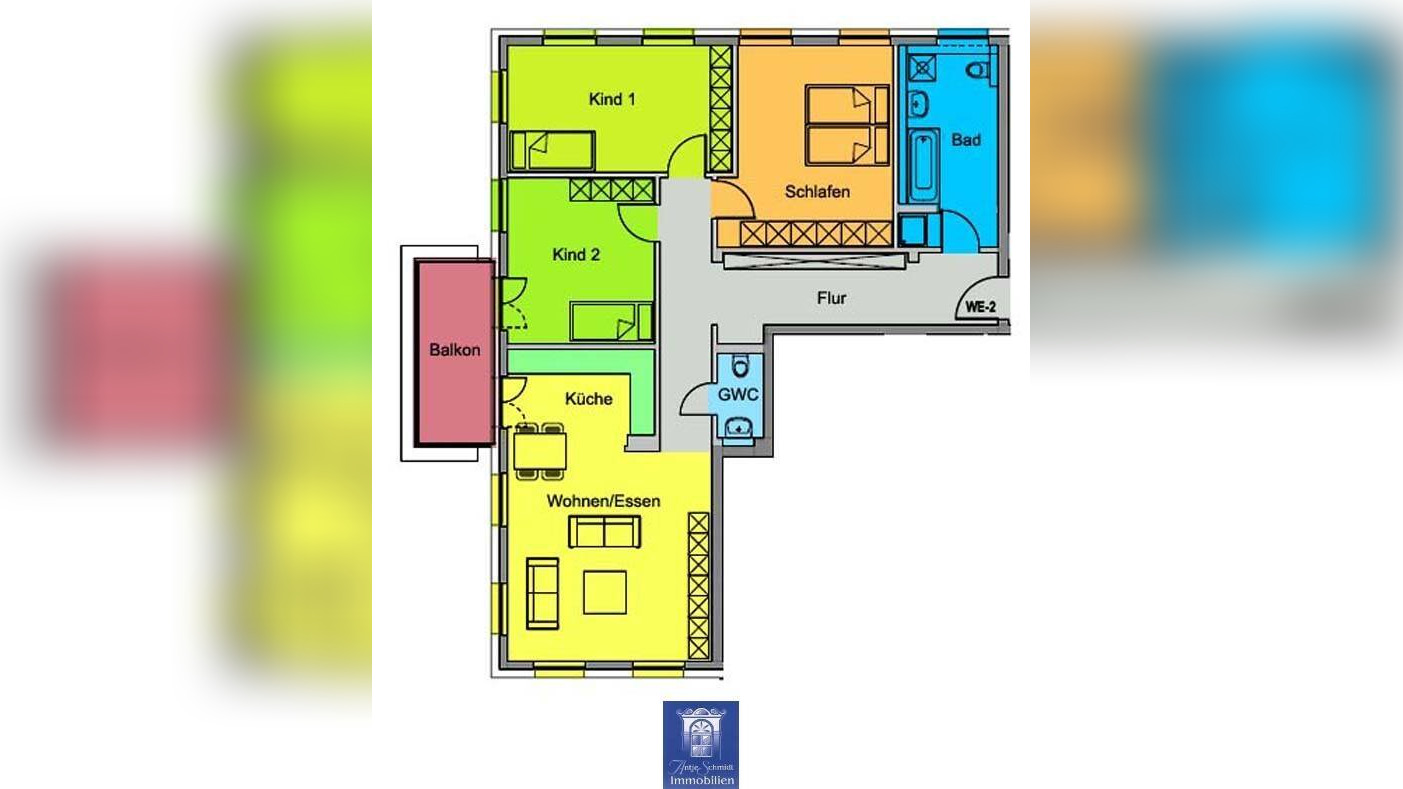 Modern ausgestattete Familienwohnung mit Balkon und Fußbodenheizung!, 1640 Coswig