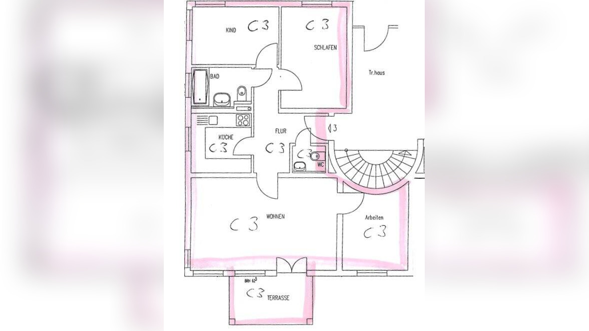 4-Raumwohnung mit Terrasse, Gäste-WC u. TG-Stpl. in ruhiger Lage! Leerstand!, 8060 Zwickau