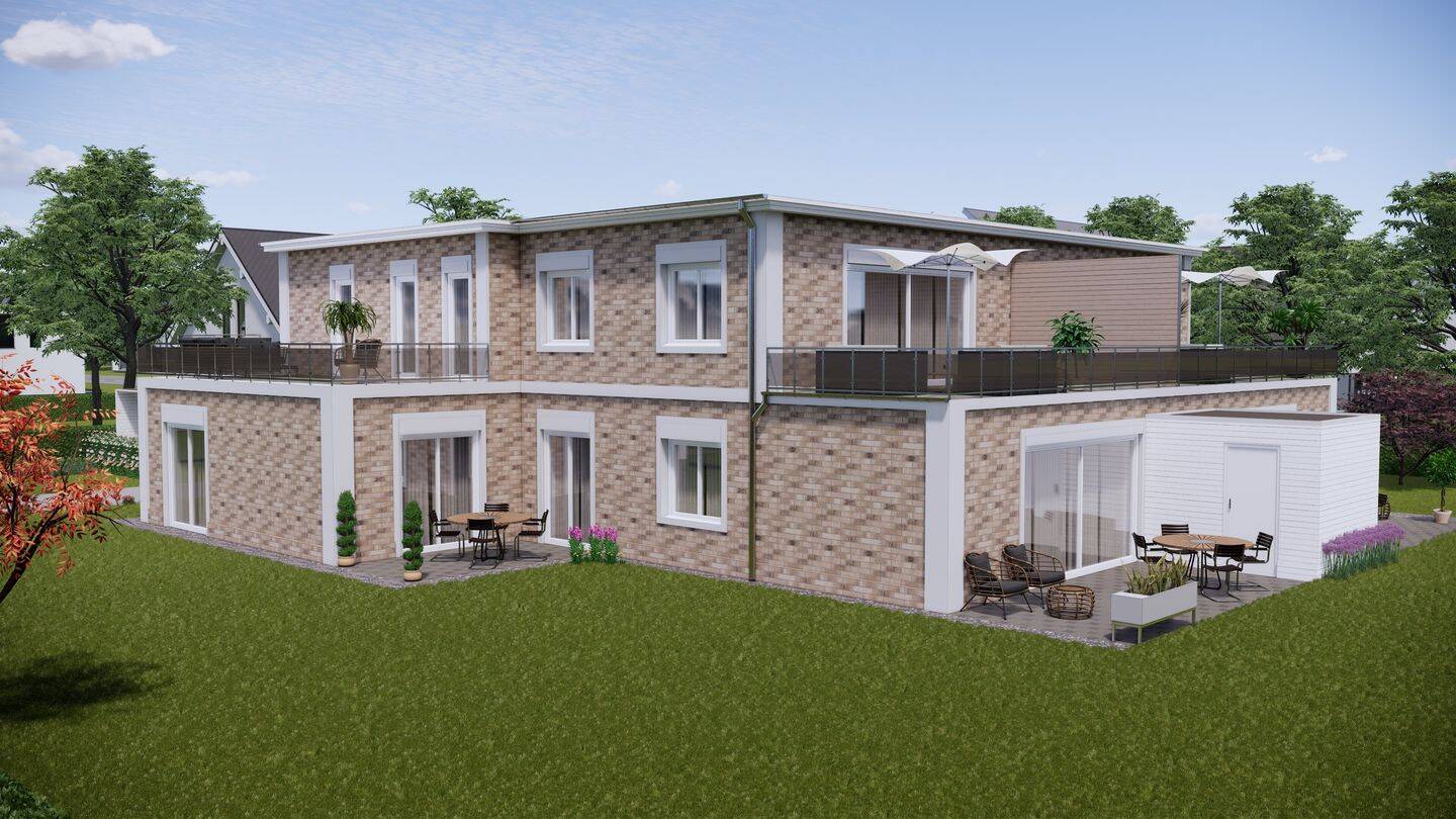 Weserlage 2.0! Neubauwohnung mit 2-Terrassen & eigenem Gartenanteil in bester Lage!, 28832 Achim