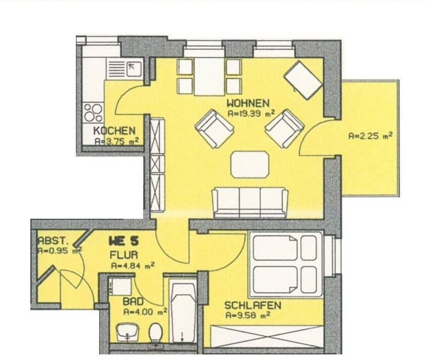 Schöne 2-Raum-Wohnung mit Balkon! Denkmalschutz!, 8107 Kirchberg