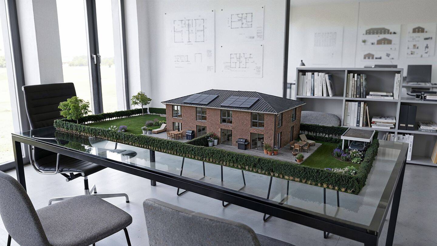 Moderne Stadtvilla als Doppelhaushälfte in schöner Lage in Wohldorf-Ohlstedt (TF1)