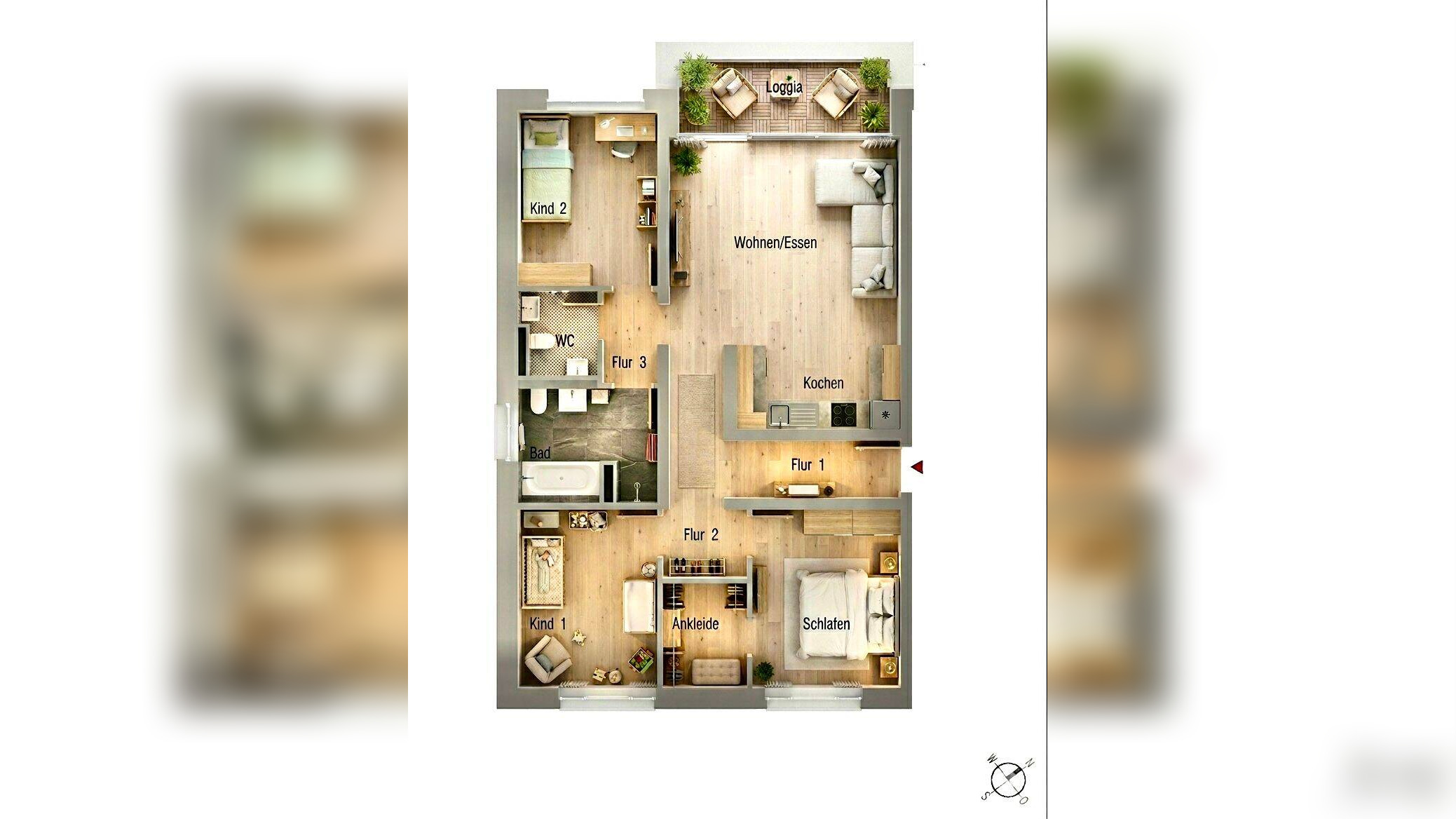 Neubau 4-Zimmer-Wohnung – Nürnberg – Vorschaubild 3