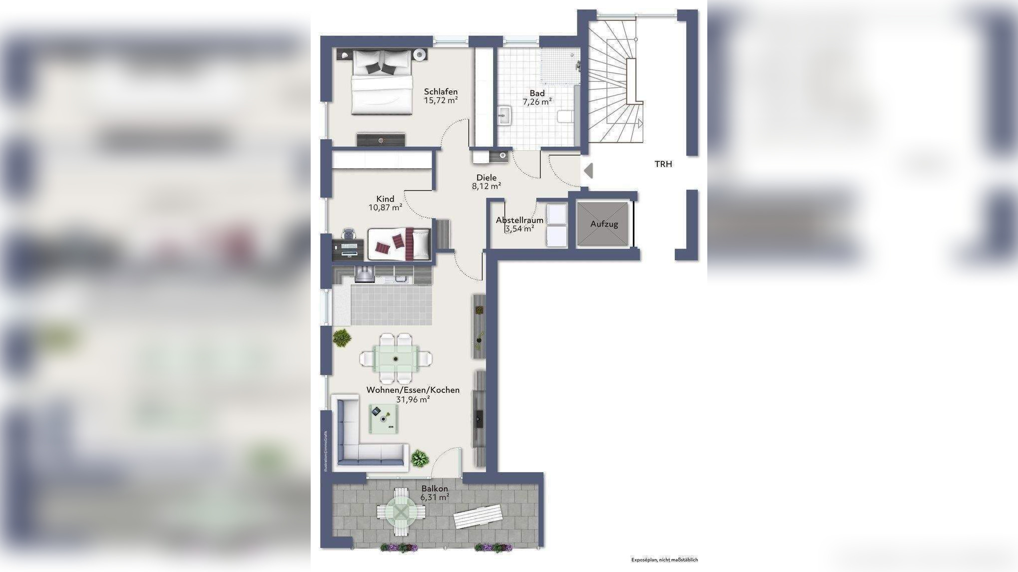 NEUBAU 3 Zi-ETW mit großem Balkon in Bückeburg “Am Kleinenbremer Wege”, 31675 Bückeburg
