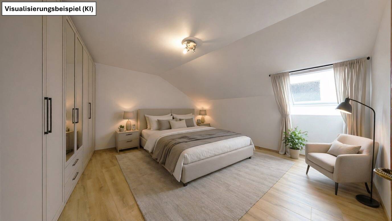 Modernes Wohnen über den Dächern von Minden – Kernsanierte 2-Zimmer-Dachgeschosswohnung mit Balkon und Stil, 32425 Minden