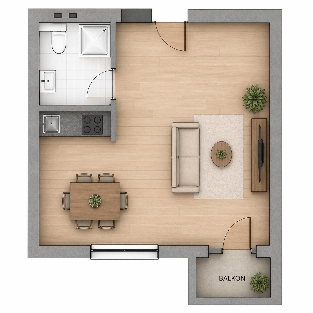 Kleine Singlewohnung unmittelbar am Stadtzentrum, 99099 Erfurt