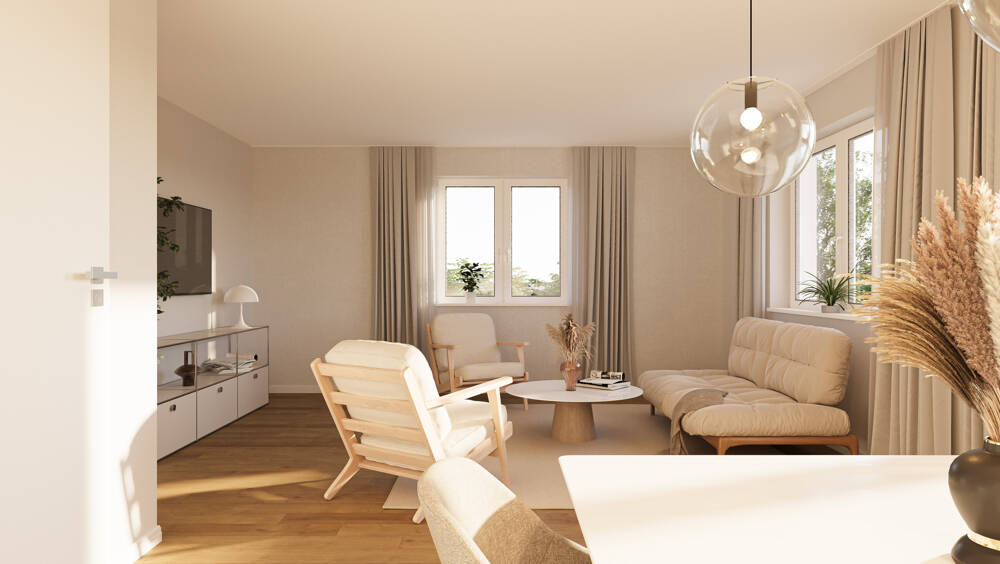 Neubau: KfW-40 – 3 Zimmerwohnung im 1. OG mit Balkon, Garage und Aufzug in Neukirchen, 92259 Neukirchen b. Sulzbach-Rosenberg