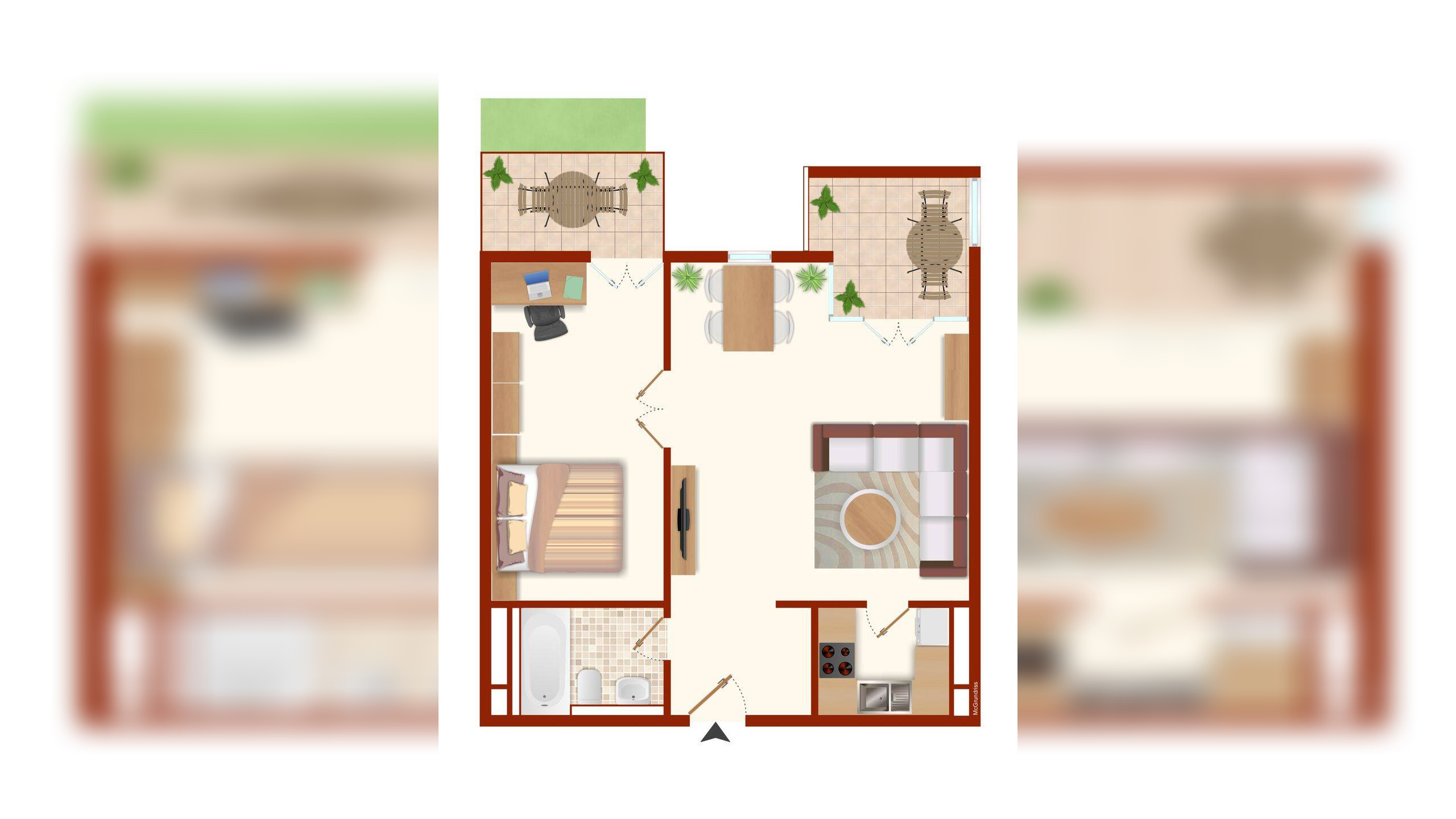 ***Charmante 2-Zimmer-Wohnung mit Loggia, Terrasse und kleinem Garten – vermietet***, 14476 Potsdam