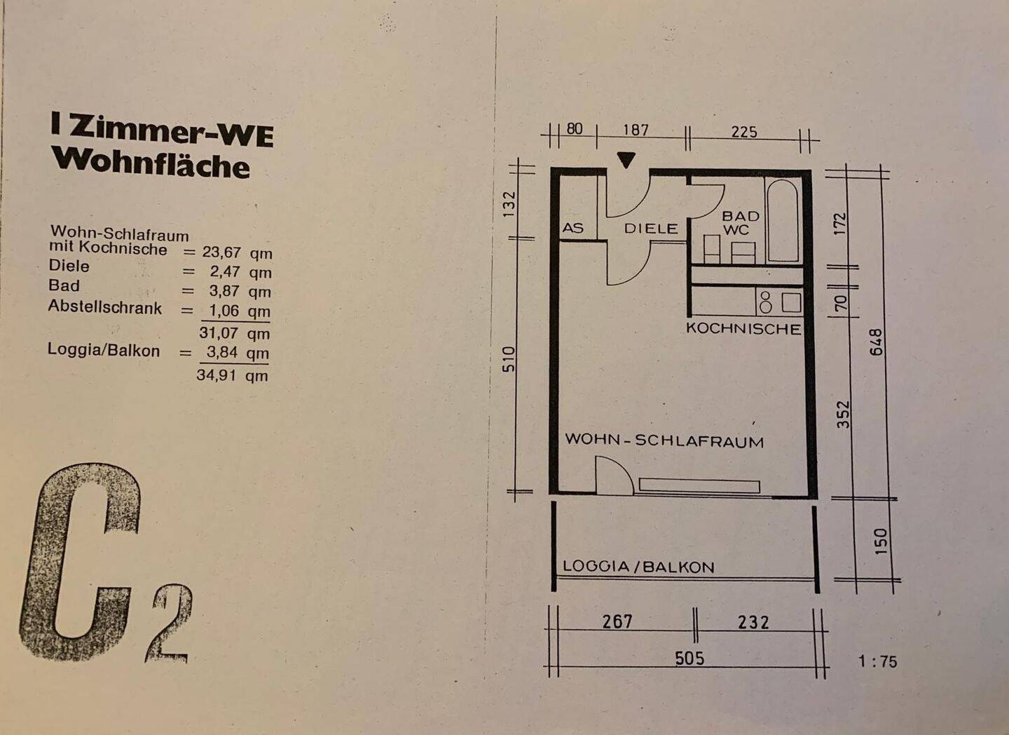 Attraktives 1-Zimmer-Apartment mit Balkon und direktem Rheinblick in Köln-Riehl – 50735 Köln – Vorschaubild 3