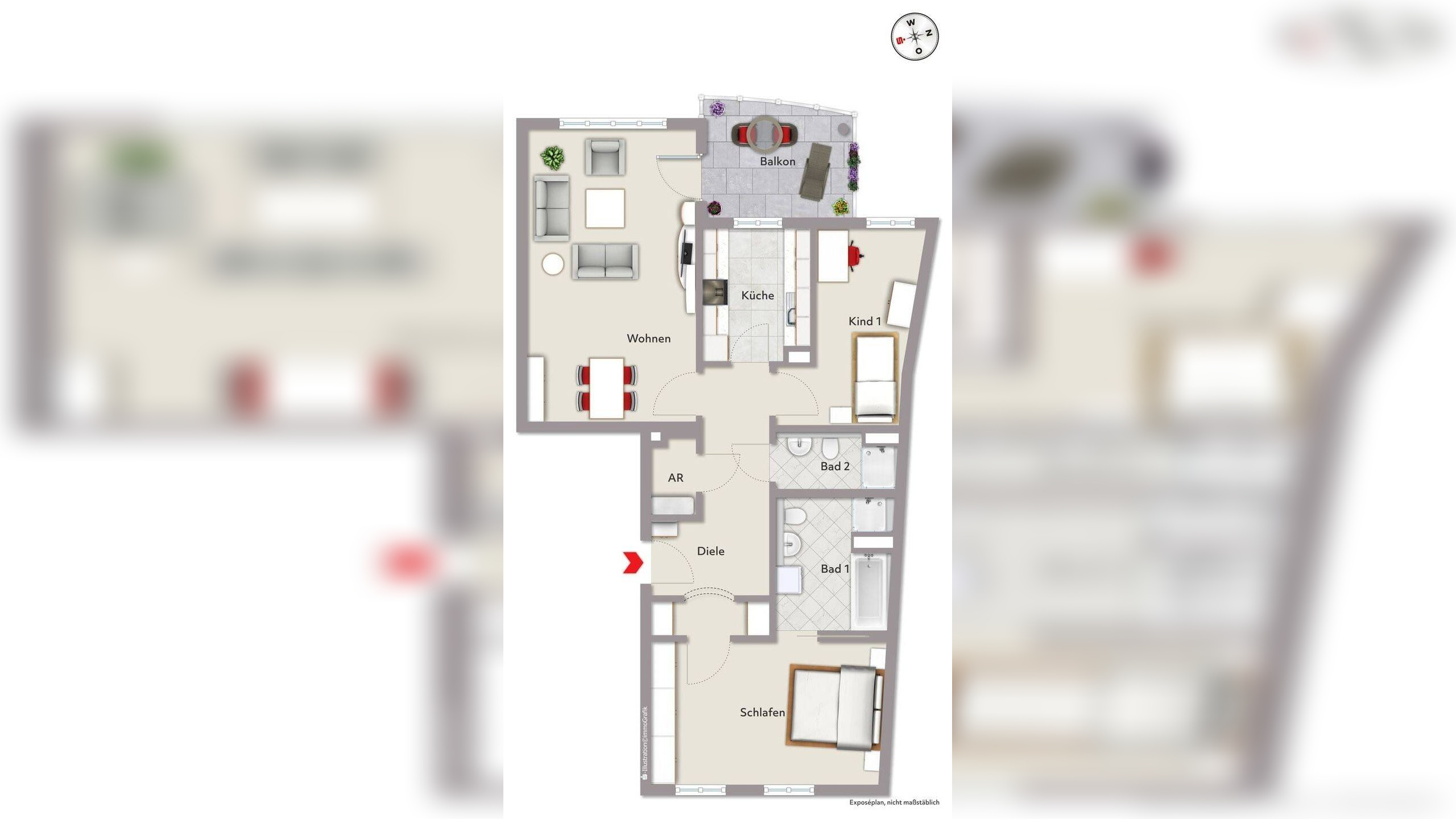 Neuwertige 3 Zimmer Wohnung im Herzen der Nürnberger Altstadt! – Nürnberg – Vorschaubild 3