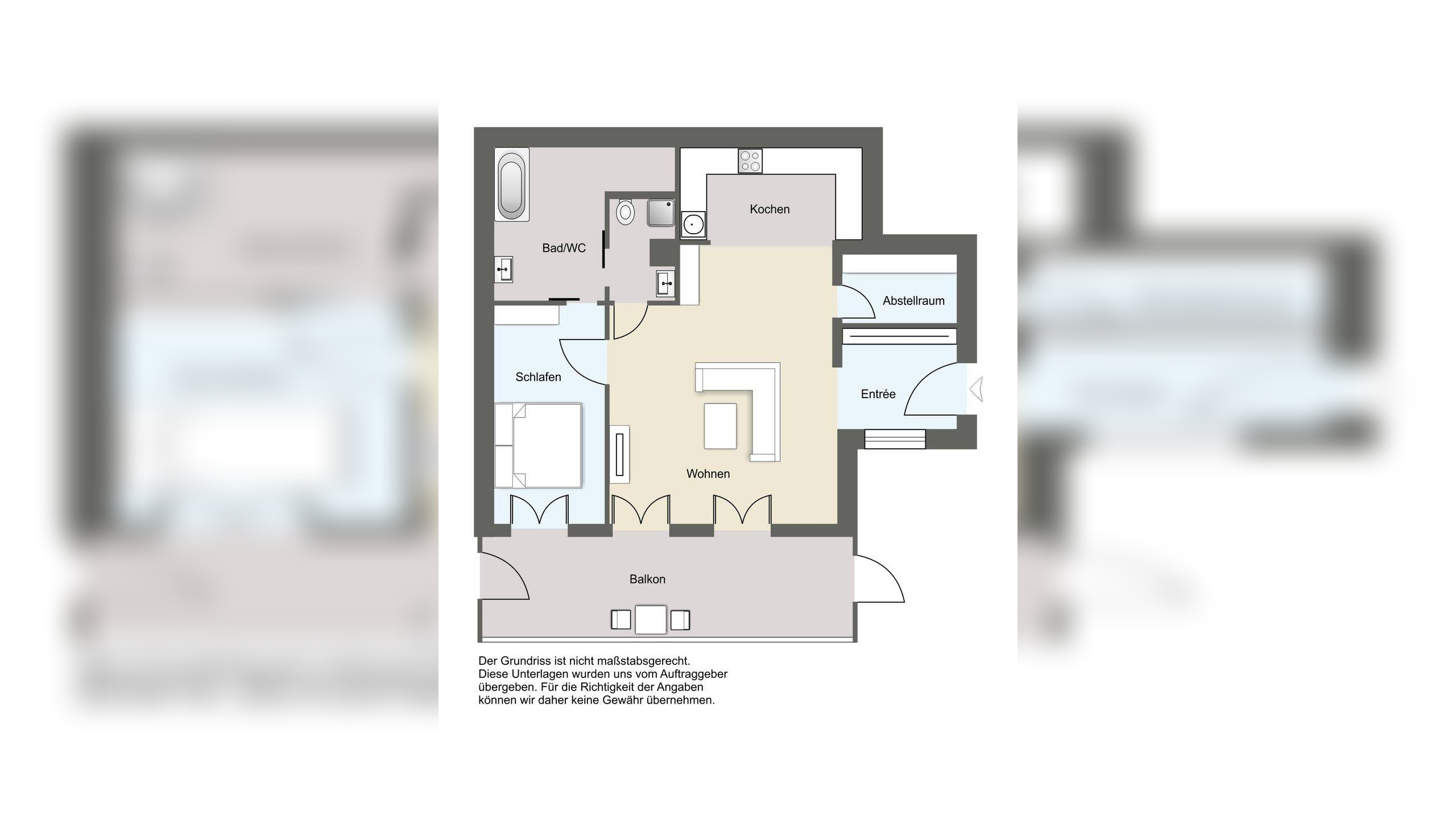 2-Raum-Wohnung mit Balkon im prächtigen, zentral gelegenen Gründerzeithaus – Leipzig – Vorschaubild 3