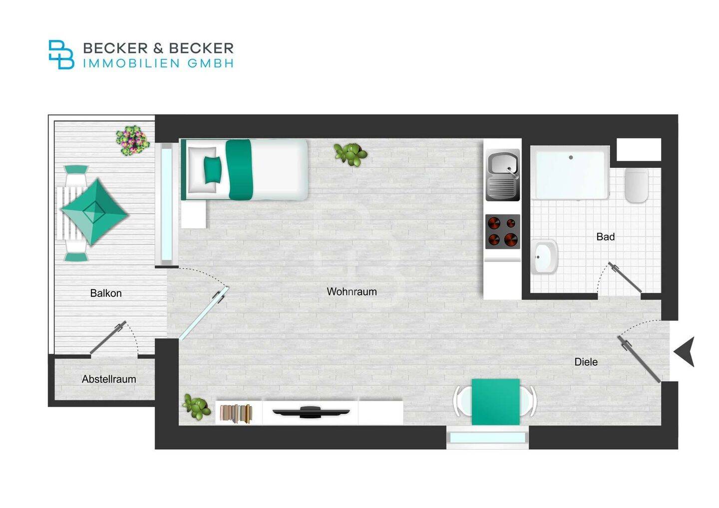 Bezugsfreies Apartment mit Balkon und Garage in Top-Lage – 50674 Köln – Vorschaubild 4