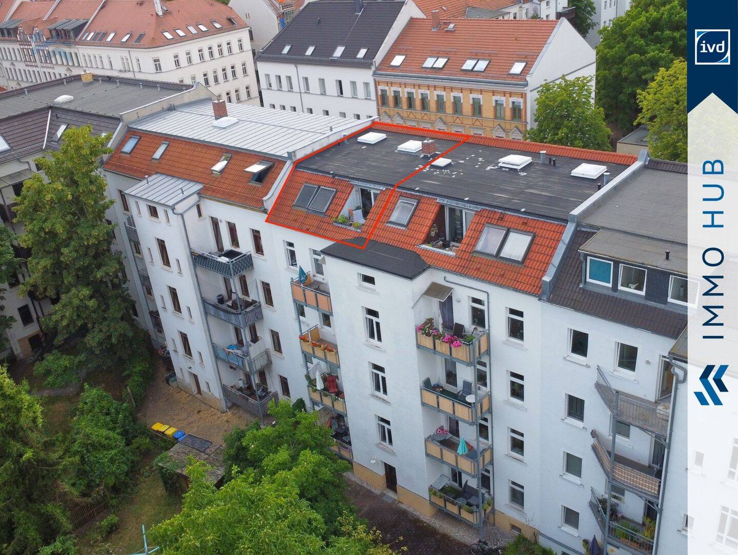 ++ 1.941 EUR/ m², Dachloggia, Badewanne, beliebte Lage! Charmante 2-Zimmer Wohnung in Gohlis ++ – Leipzig – Bild 1 von 2