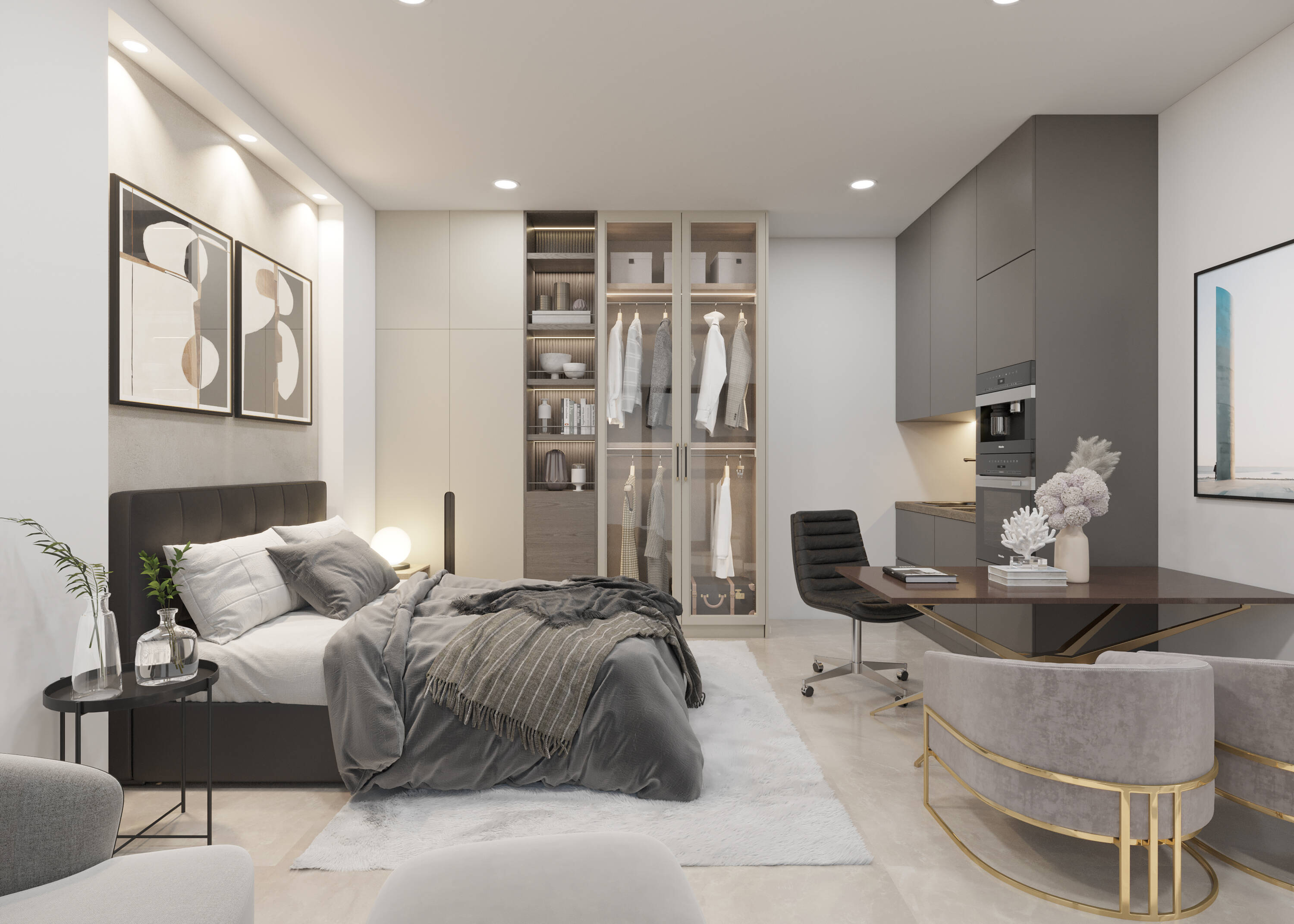 WE 5 | 1-Zimmer Apartment komplett möbliert mit Balkon und Küche im Zentrum Koblenz, 56068 Koblenz (Altstadt Mitte Rauental Stolzenfels Süd)