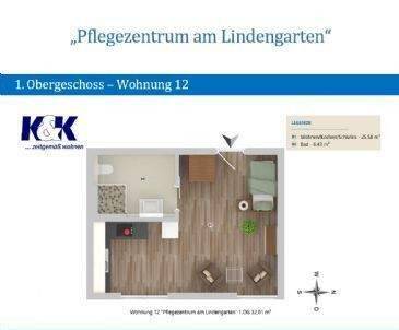 Betreutes Wohnen 1-Zimmer-Wohnung (WE 12 – 1. OG), 23966 Wismar