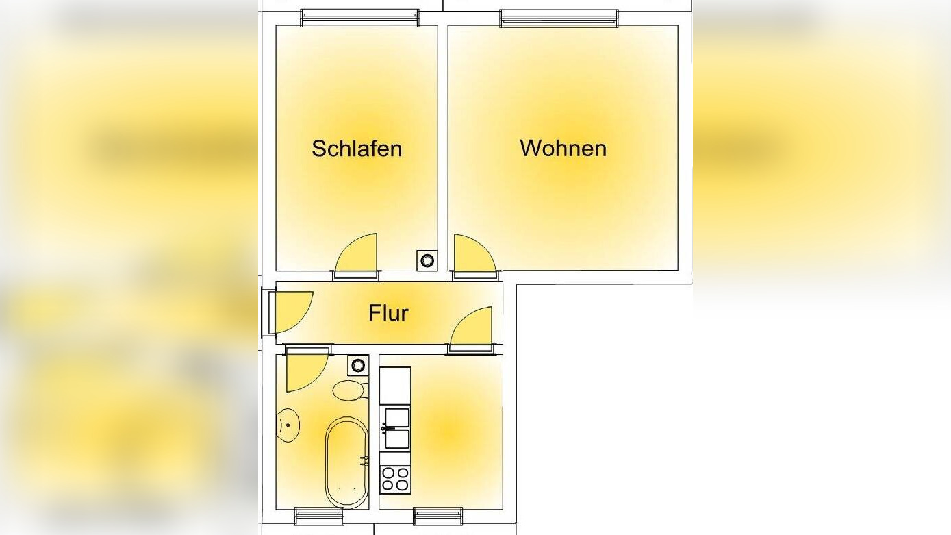 Schöne 2-Raum-Wohnung im Grünen, 7955 Auma-Weidatal