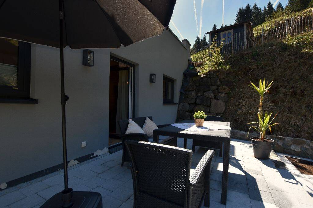 Modern möbliertes 1-Zimmer-Apartment mit Terrasse und Stellplatz in Alleinlage bei Buchenberg, 87474 Buchenberg