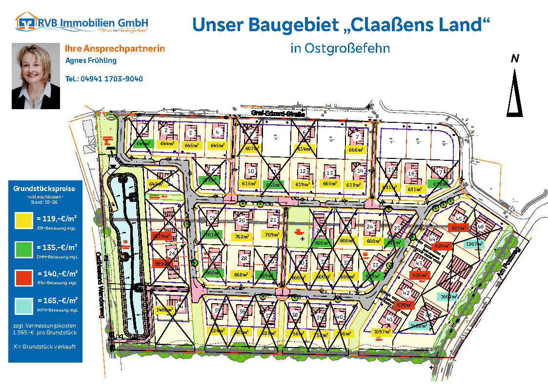 Erfüll Dir deinen Wohntraum in unserem Baugebiet “Claaßens Land” in Ostgroßefehn – Grundstück Nr. 10, 26629 Großefehn