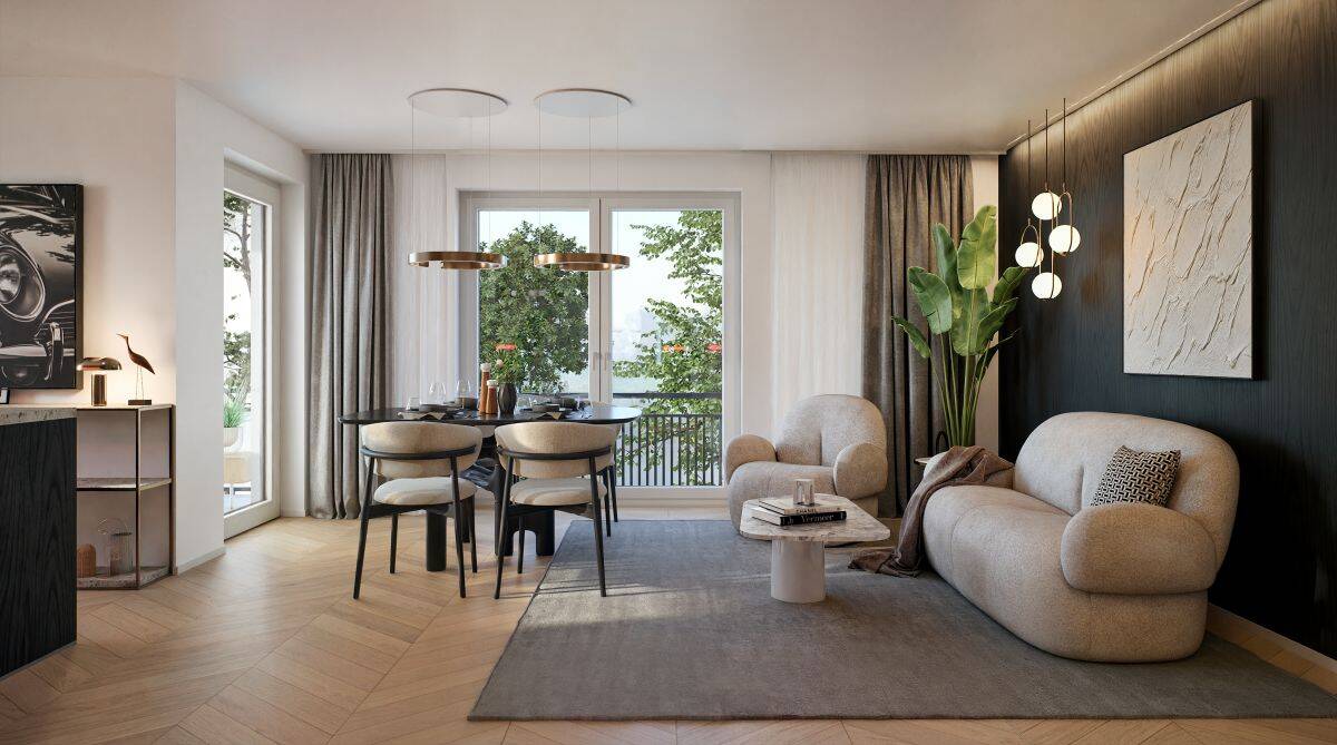 Charmante 3-Zi.-Whg., Privatgarten 115m², Tageslicht-Bad, Gäste-WC, Lift