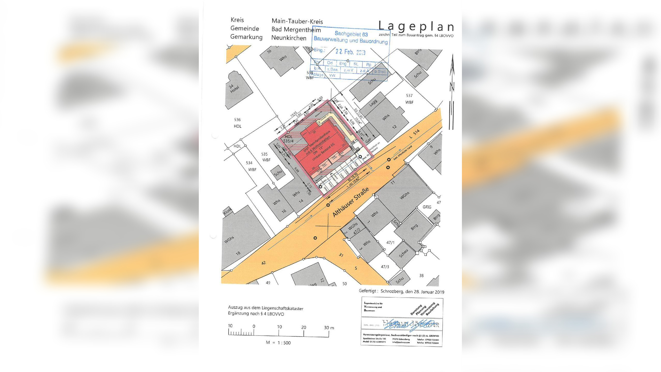 Wohnanlage mit 6 ETW’s in Bad Mergentheim-Neunkirchen – Projektpaket mit Baugenehmigung –, 97980 Bad Mergentheim