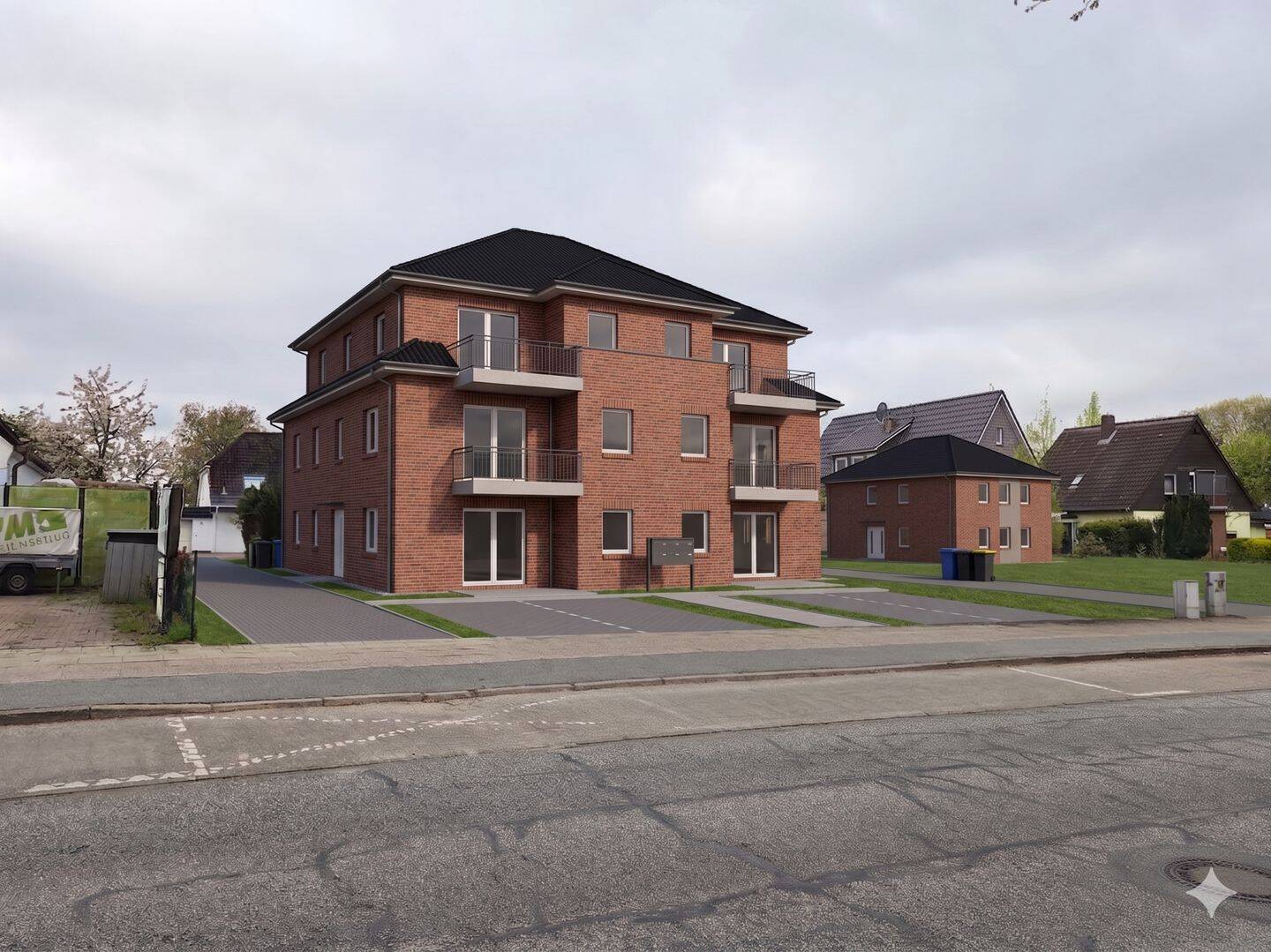 Baugrundstück für genehmigtes MFH 5WE ca. 320m² WFL + EFH 2WE ca. 200 m² WFL in Barsbüttel, 22885 Barsbüttel