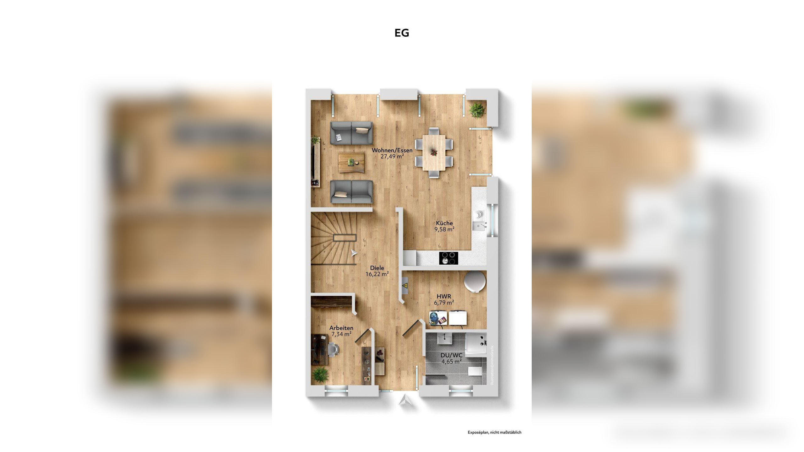 Exklusive Doppelhaushälfte – Energiesparend, familienfreundlich und elegant – 22397 Hamburg – Vorschaubild 3