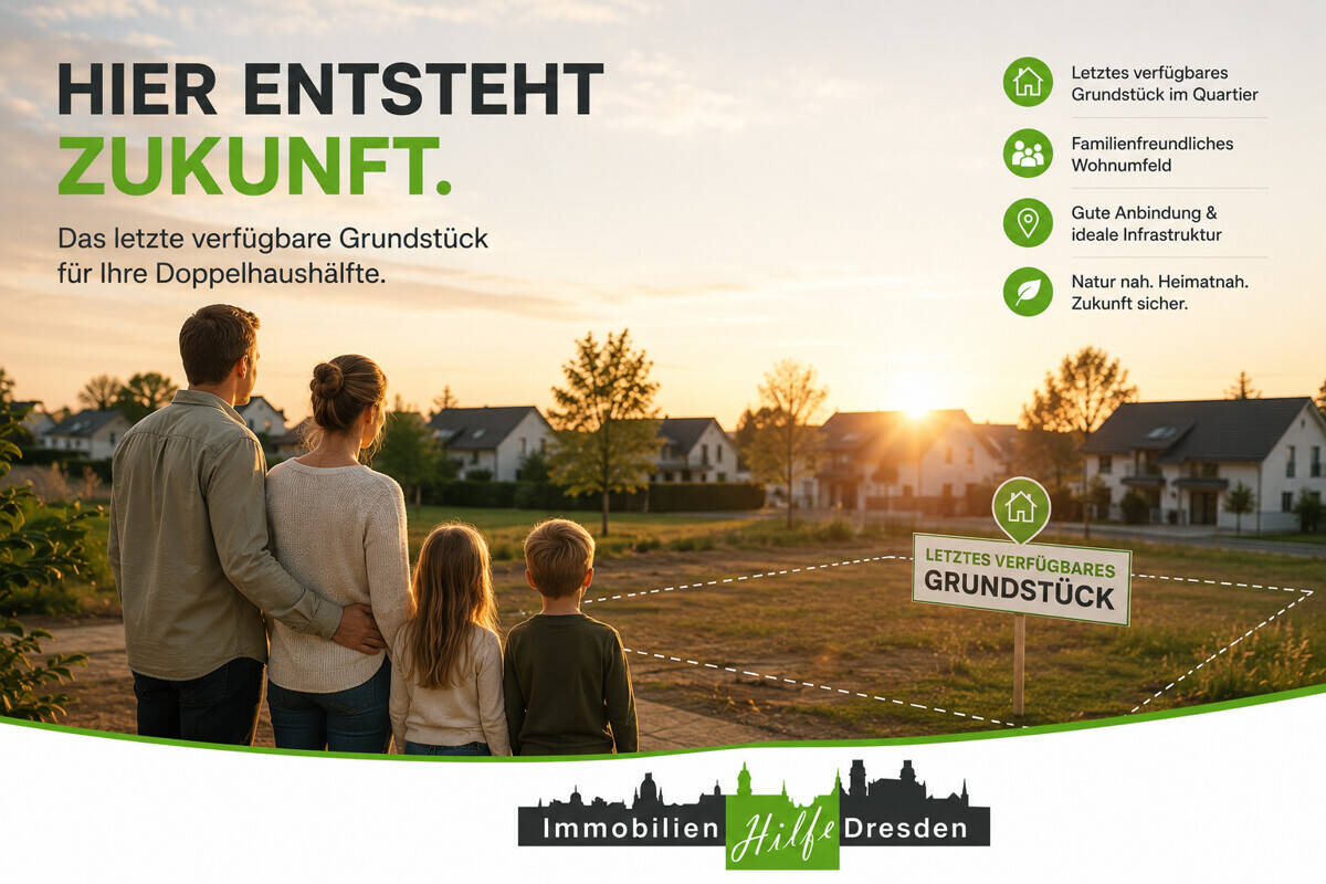 Das letzte verfügbare Grundstück in kleinem Neubaugebiet. Eine Gelegenheit, die selten geworden ist!, 1108 Dresden (Marsdorf Weixdorf)
