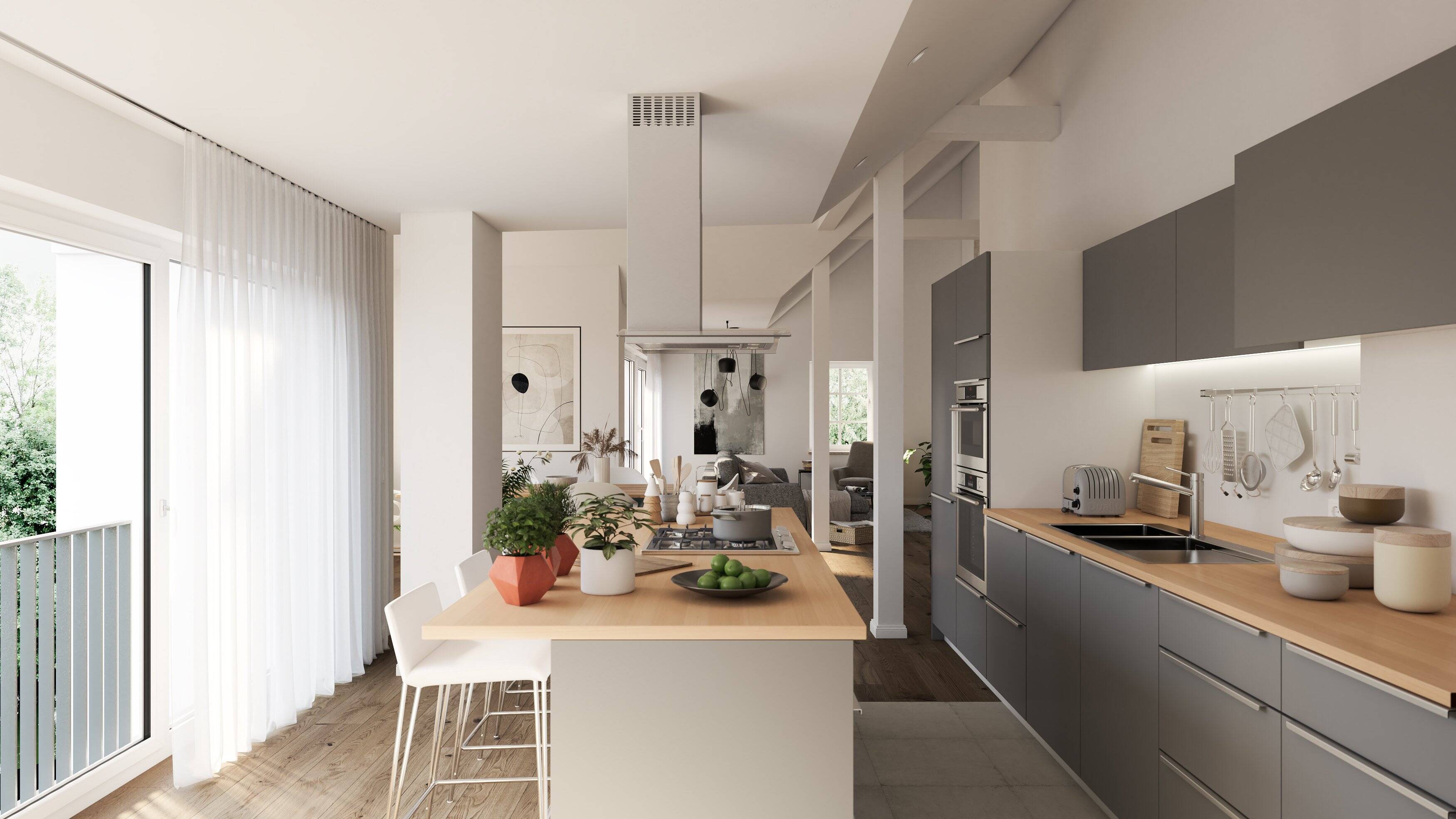 Schöne Maisonettewohnung mit Dachterrasse & 2 Balkonen I 4-Zi I Hochwertig & modern! – Leipzig – Bild 1 von 2