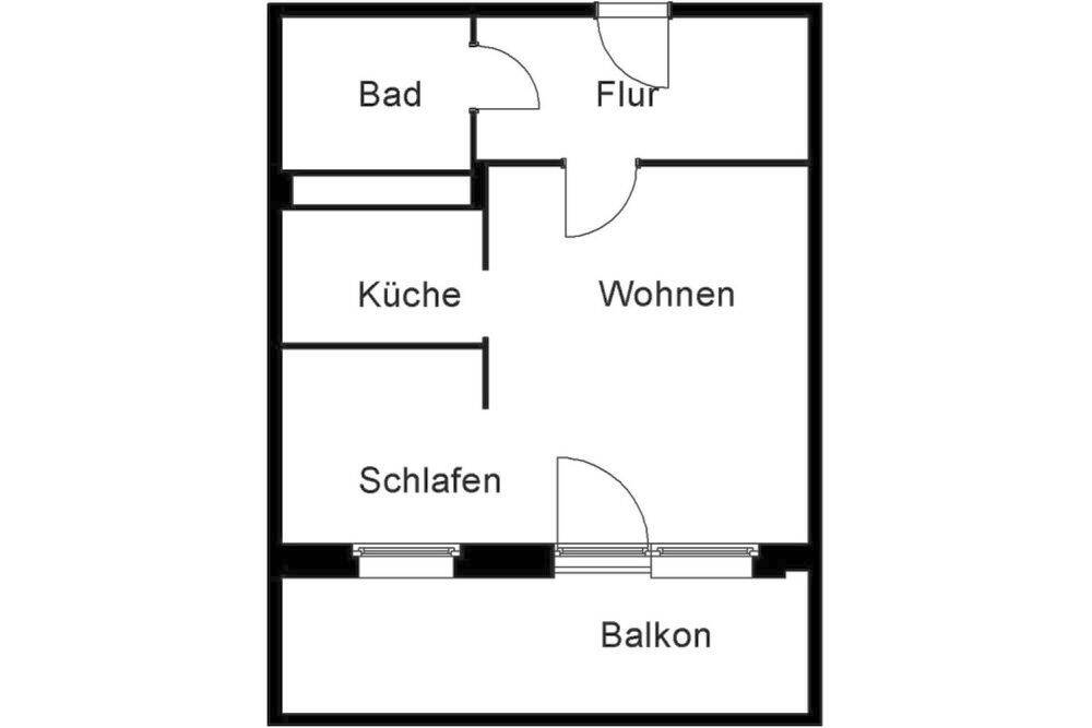 Schicke 1 Raum Wohnung für Senioren mit Einbauküche, 8525 Plauen