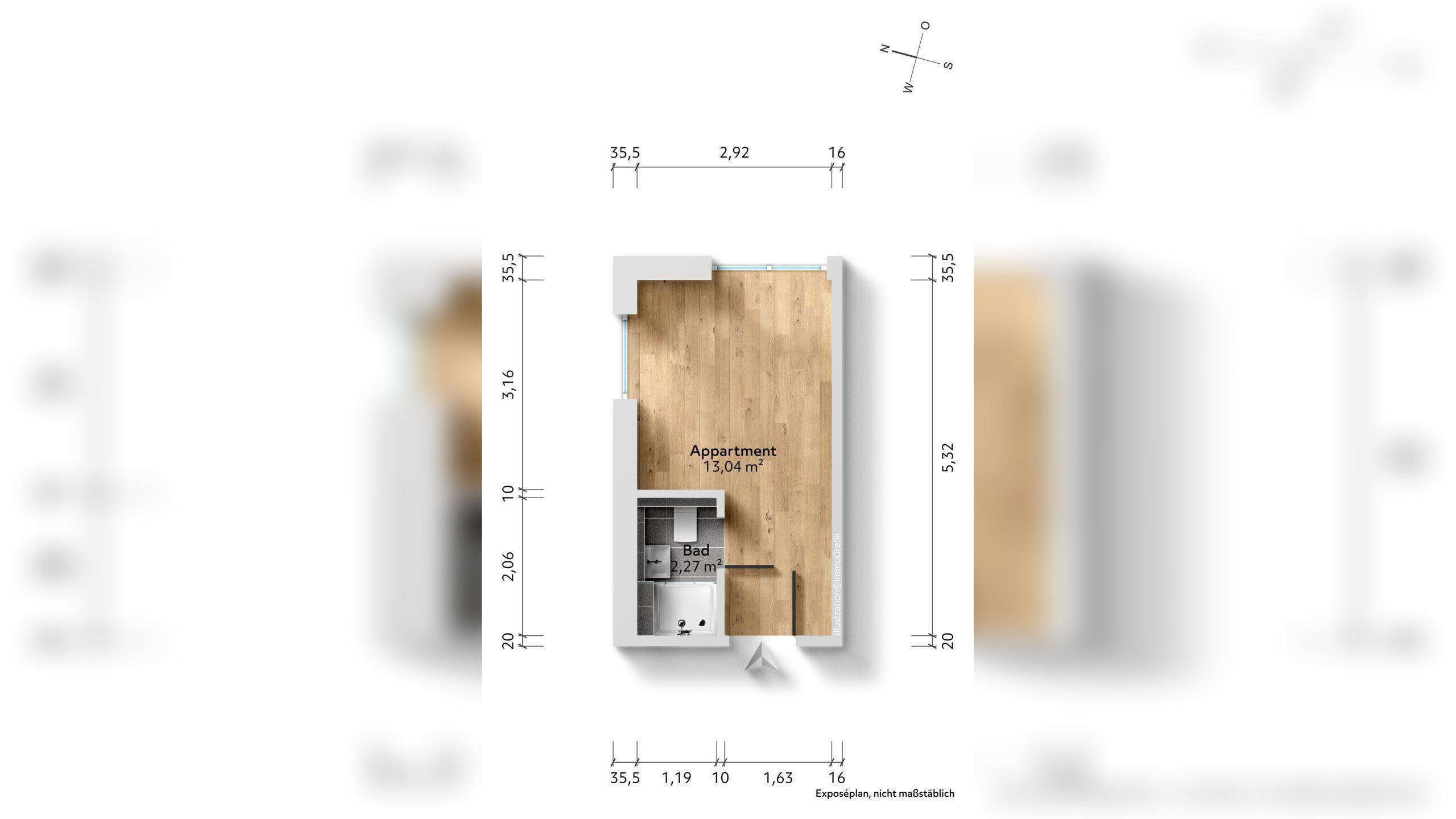 Neubau: Mikroapartments in KFW 55-Standard (A+) | Ap. 9 – 81247 München – Vorschaubild 3