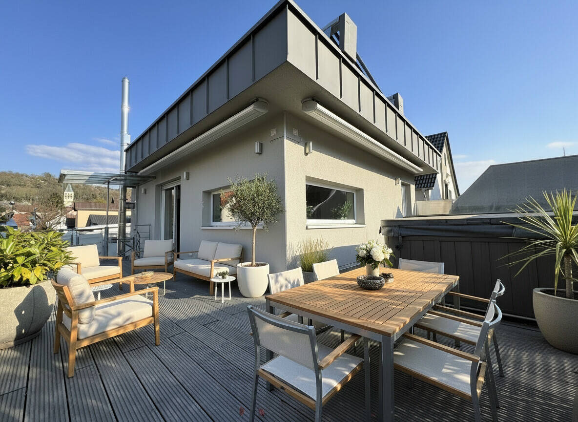 Traumhafte Doppelhaushälfte mit Schwimmteich, Kois & Wellness-Oase, 69502 Hemsbach