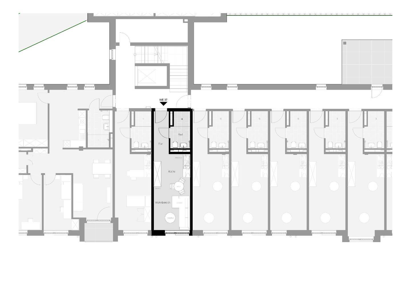 Traumhafte 1-Zi-WE mit Küche | Perfekt für Studenten – Pendler – Senioren!, 41061 Mönchengladbach (Eicken Stadtmitte Waldhausen)