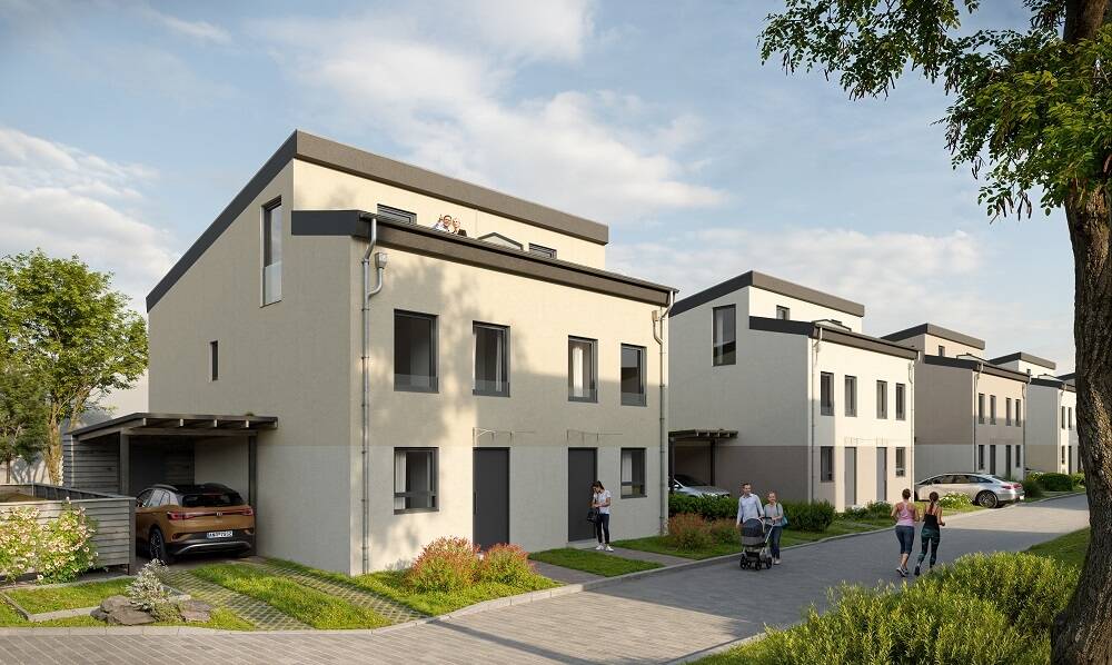 Moderne Doppelhaushälfte in Biblis zur Miete | Musterhausbesichtigung 26. Mai von 17-19 Uhr, 68647 Biblis