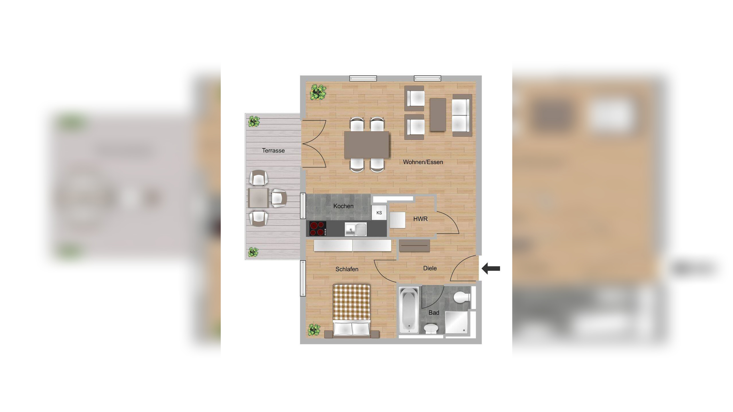 Moderne 2-Zimmer-Neubauwohnung mit Terrasse und Garten im Zweitbezug! – 65205 Wiesbaden – Vorschaubild 7