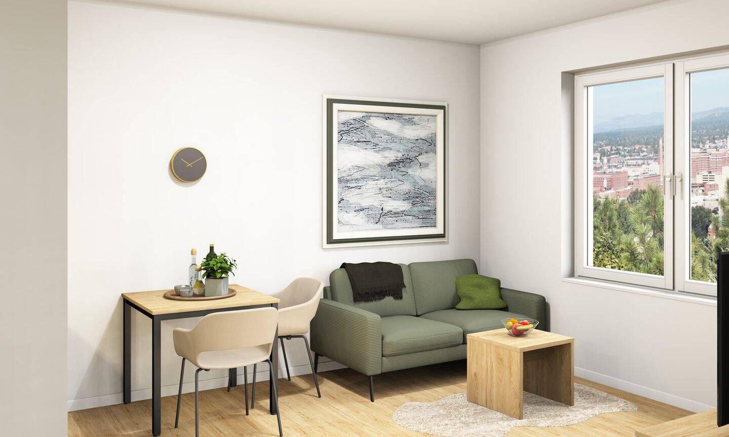 Moderne möblierte Dachterrassenwohnung im 4. OG – zentral gelegen in Landshut, mit Aufzug direkt zur Wohnung, linksseitiger Ausrichtung und Blick auf, 84036 Landshut