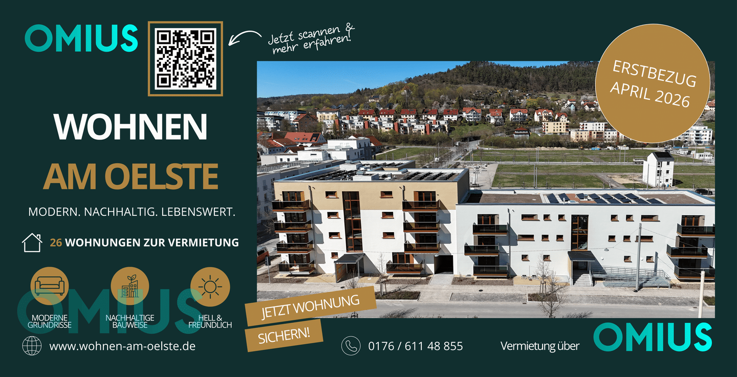 Rollstuhlgerecht – 2R-WE – Erstbezug „Wohnen Am Oelste“ – nachhaltiger Neubau – WE Nr. 19 im EG