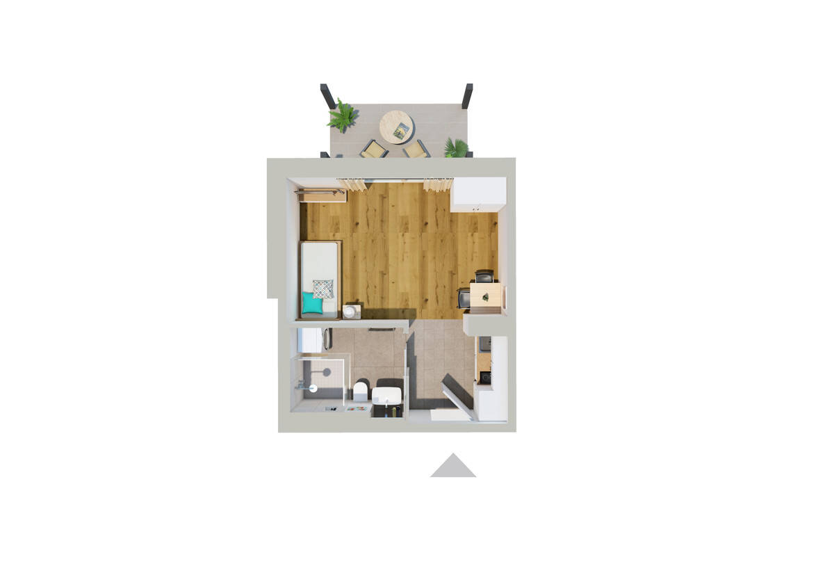 1-Zimmer Wohnung im Betreuten Wohnen Lenting, 85101 Lenting