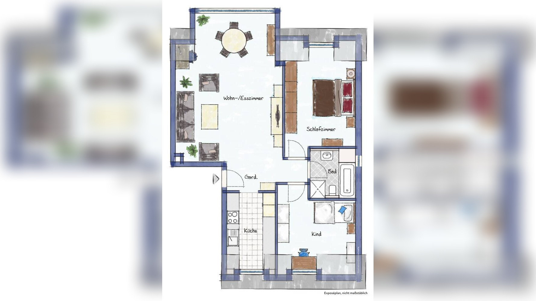 Helle 3-Zimmer-Dachgeschosswohnung mit Carport und Wohlfühlcharakter – 97450 Arnstein, 97450 Arnstein
