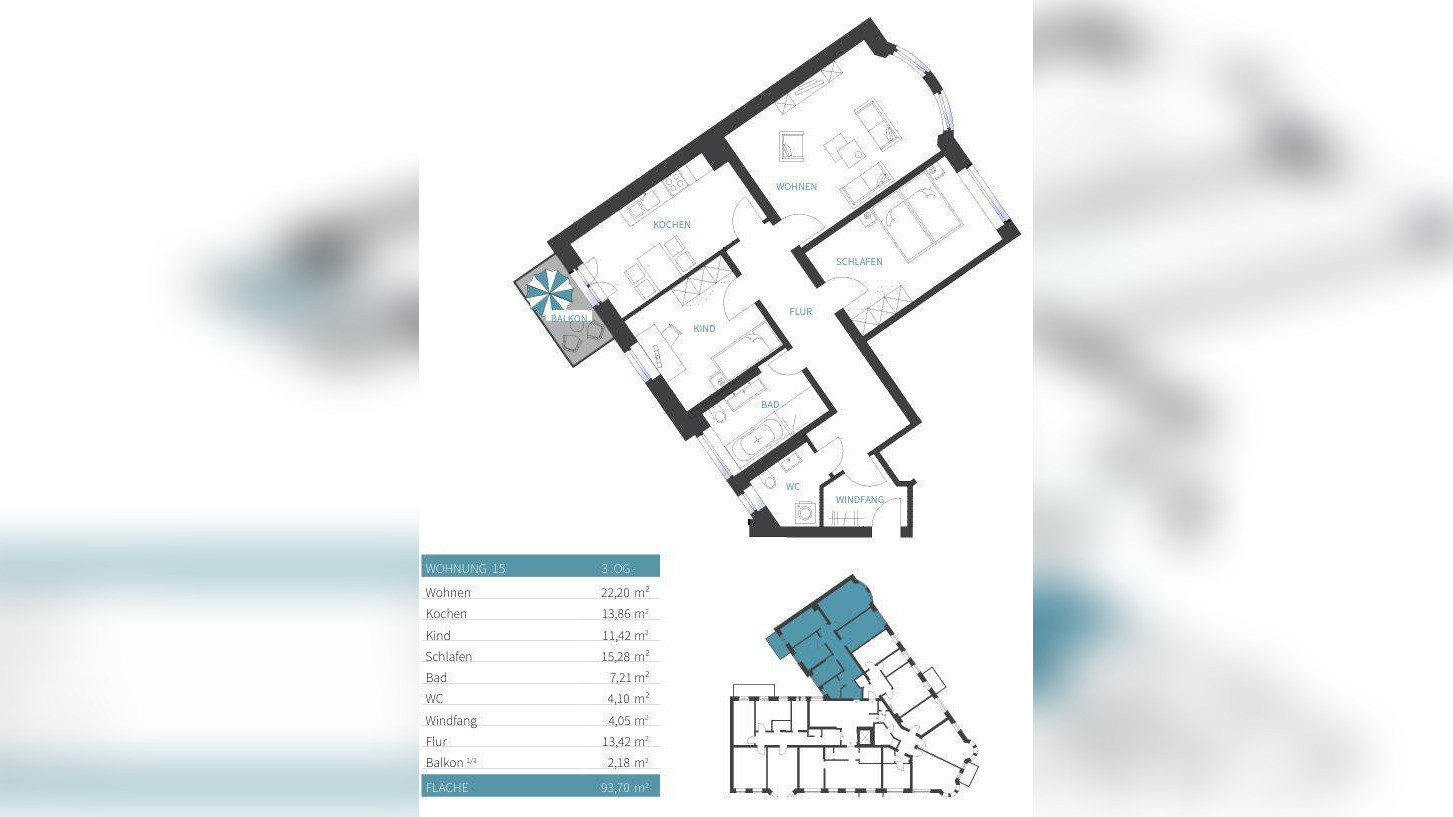 Erstbezug nach Sanierung – Moderne 3-Zimmer-Wohnung mit Balkon